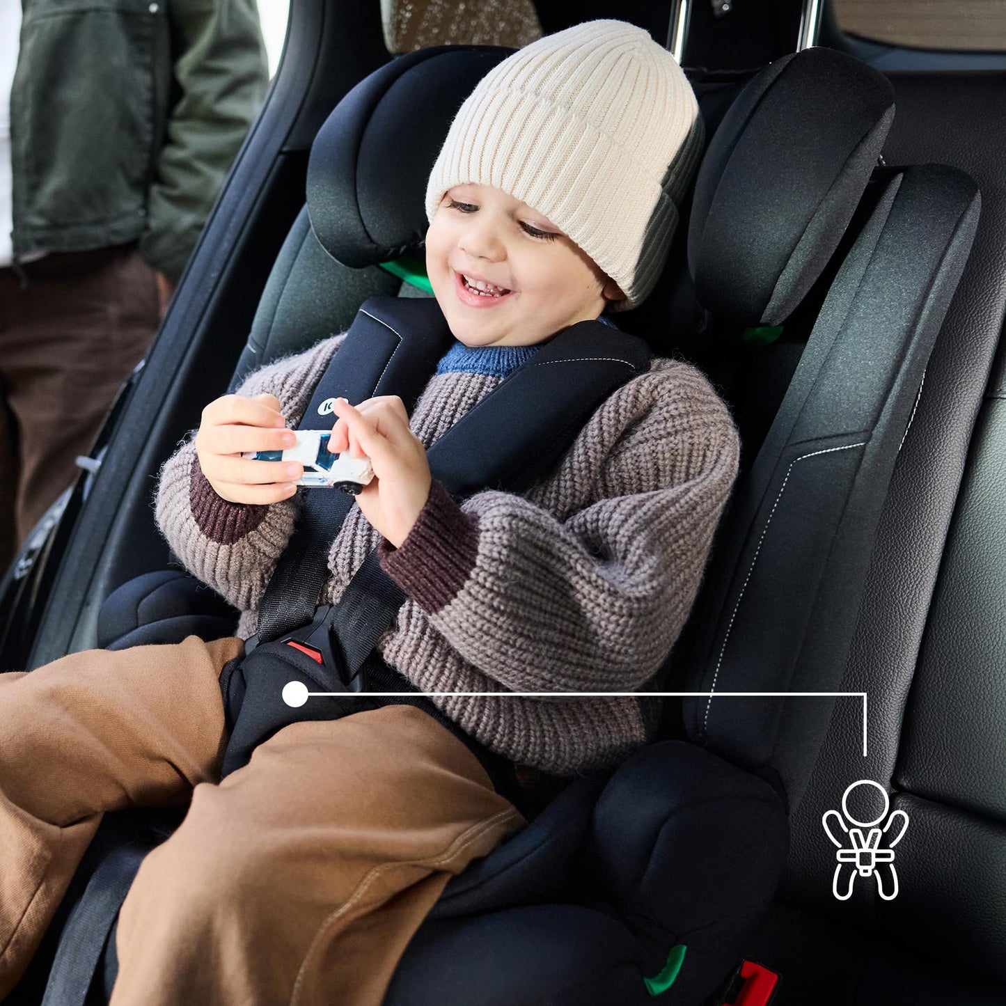 Kinderkraft Safety FIX 3 PRO i-Size turvatool 76–150 cm, Isofix, roosa