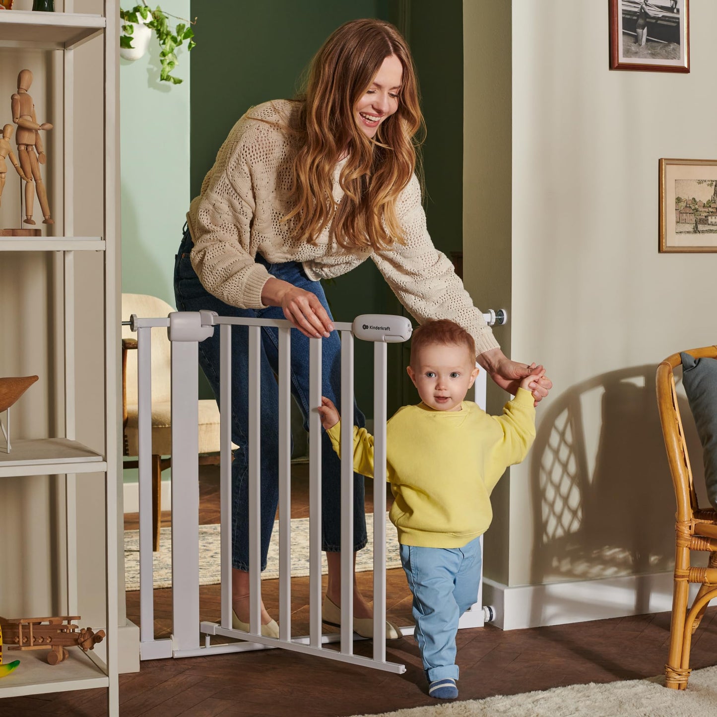 Kinderkraft LOCK&GO turvavärav, 75–103 cm, must