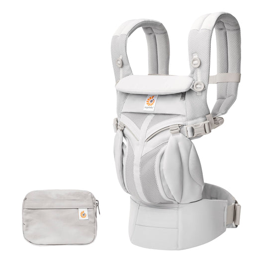 Ergobaby Omni 360 Cool Air Mesh kandekott vastsündinule kuni 3. eluaastani, Pearl Grey