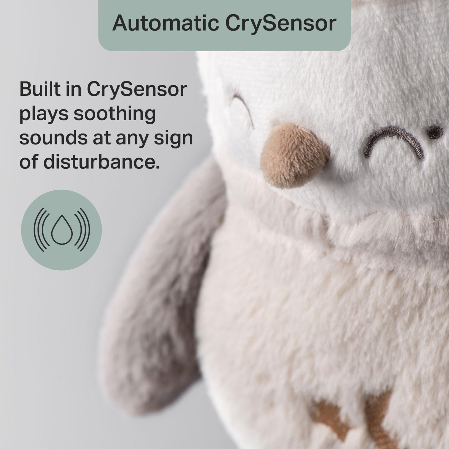 Tommee Tippee OllieOwl Deluxe helide ja valgusega uneabiline beebidele, CrySensor, USB-laetav