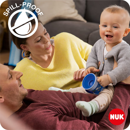 NUK Mini Magic joogitops 360° äärega, 160 ml, alates 6. elukuust, sinine hiirekujundusega