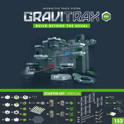 Ravensburger GraviTrax PRO stardikomplekt – magnetiline kuulikeste gravitatsioonirada, 152 osa