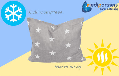 Medi Partners kirsikivipadi 20×25 cm, 500 g, puuvill (tähed)