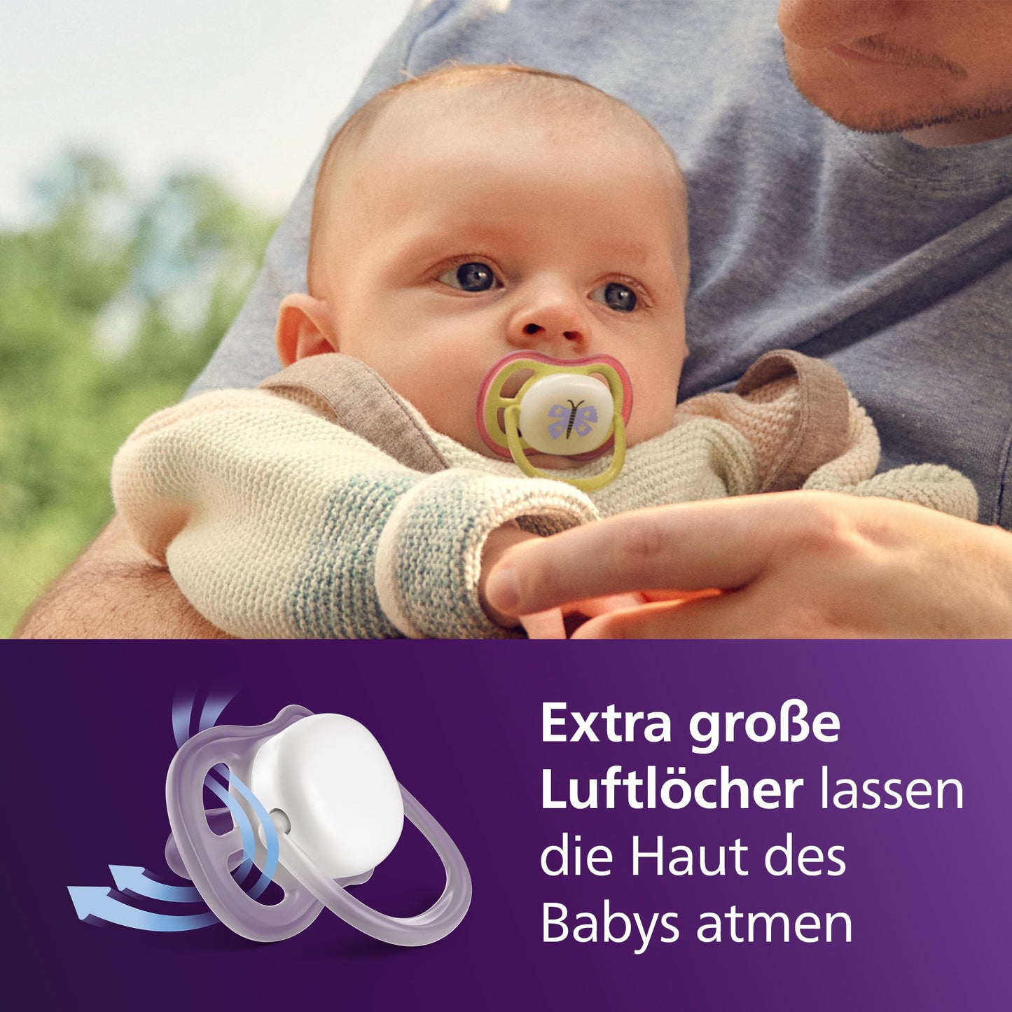AVENT Philips Avent ultra air Nighttime lutt 0–6 k, Butterfly, 2 tk, SCF376/25