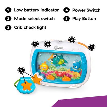 Baby Einstein Sea Dreams muusikaline öölamp ja voodimänguasi beebidele