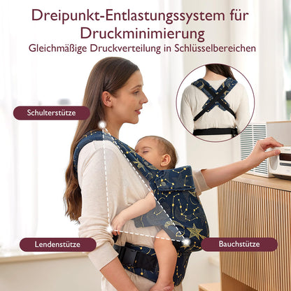 Momcozy beebikandekott Stern, 100% puuvill, alates sünnist, 3,2-20 kg
