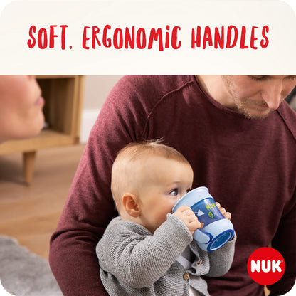 NUK Mini Magic joogitops 360° äärega, 160 ml, alates 6. elukuust, sinine hiirekujundusega