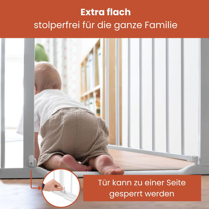 hauck Clear Step Autoclose 2 turvavärav 21 cm pikendusega, valge, 96-101 cm, 77 cm, ilma puurimiseta