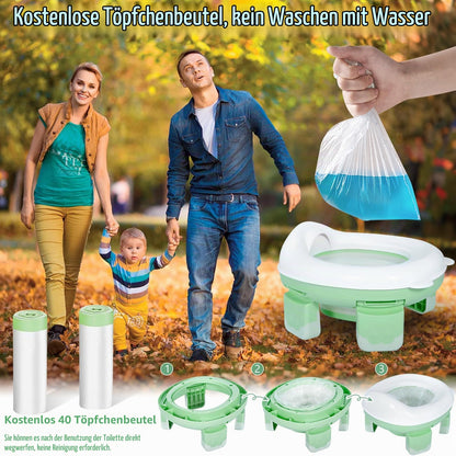 RDDAIPE 3-ühes kaasaskantav potiiste lastele, kokkupandav, roheline, XXMT01