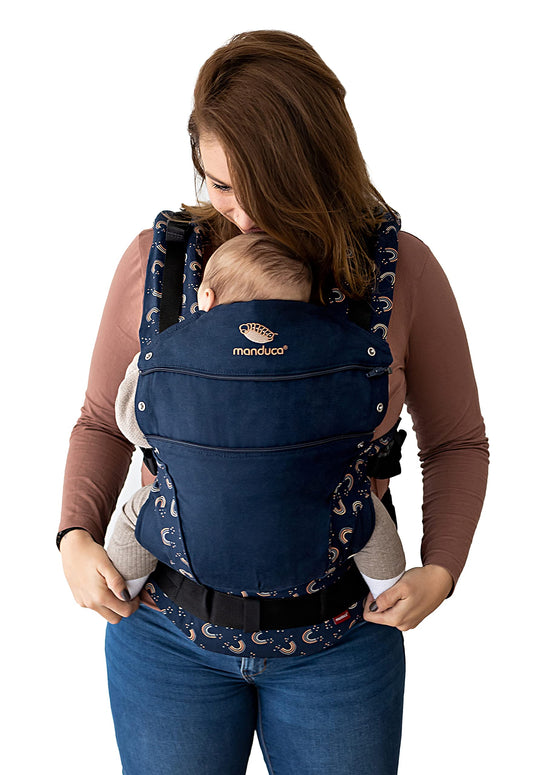 manduca First beebi kandekott – sünnist kuni 20 kg, Rainbow Night