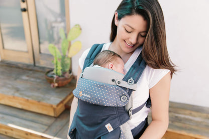 Ergobaby beebisisu kandekotile, kaela- ja peatoega vastsündinule, hall puuvill