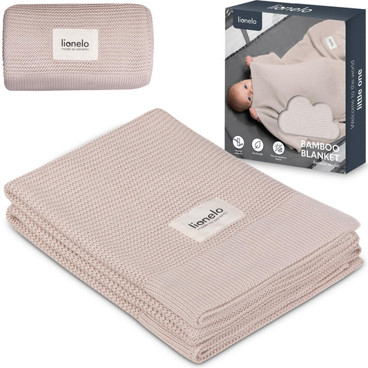 Lionelo bambusest beebitekk 100×75 cm, 100% puuvill, antibakteriaalne ja hüpoallergeenne, beež
