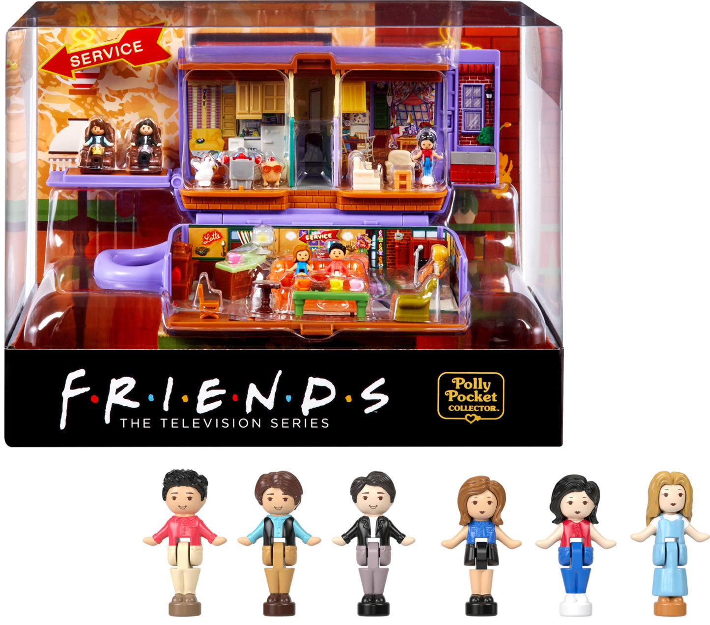Polly Pocket Friends erikollektsiooni mängukarp 6 tegelase ja 9 aksessuaariga
