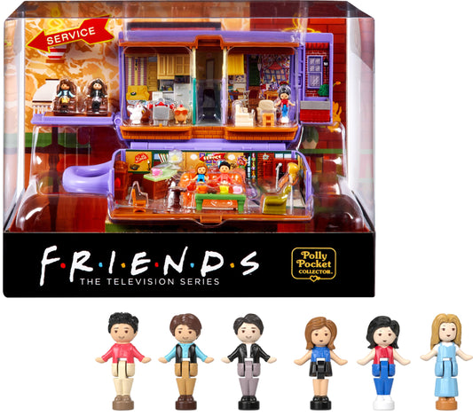 Polly Pocket Friends erikollektsiooni mängukarp 6 tegelase ja 9 aksessuaariga