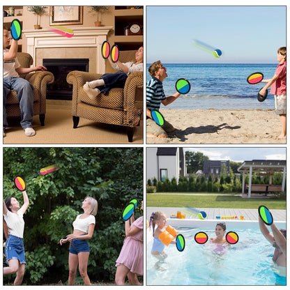 Klett ball throwing and catching game set, 4 rackets and 5 balls