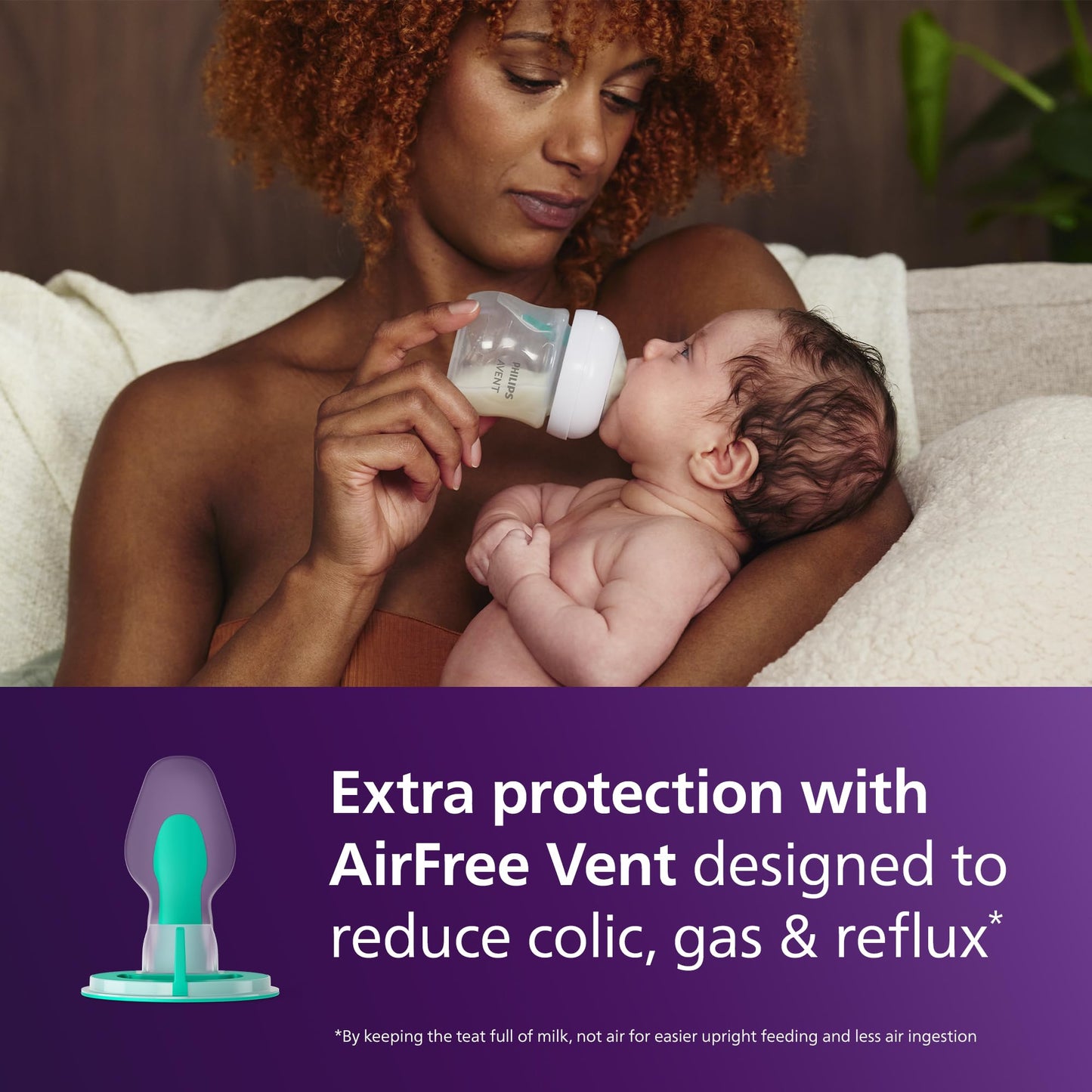 Philips Avent Natural Response beebipudel AirFree-ventiiliga, 125 ml, vastsündinutele