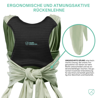 KOALA BABYCARE beebikandelina Koala Cuddle Band 2.0, pastellroheline, kuni 15 kg