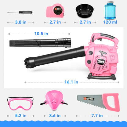 Toy Choi’s 2-in-1 mullimasin ja aiatööriistade komplekt väikelastele, roosa