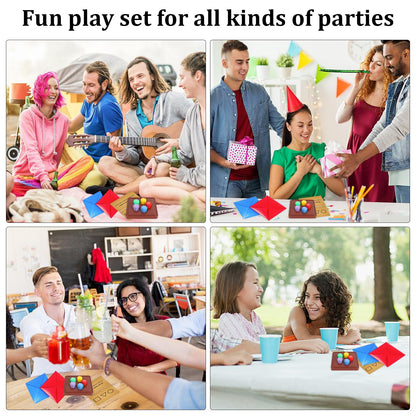 Tradition Korean game Gonggi with colorful stones, portable set