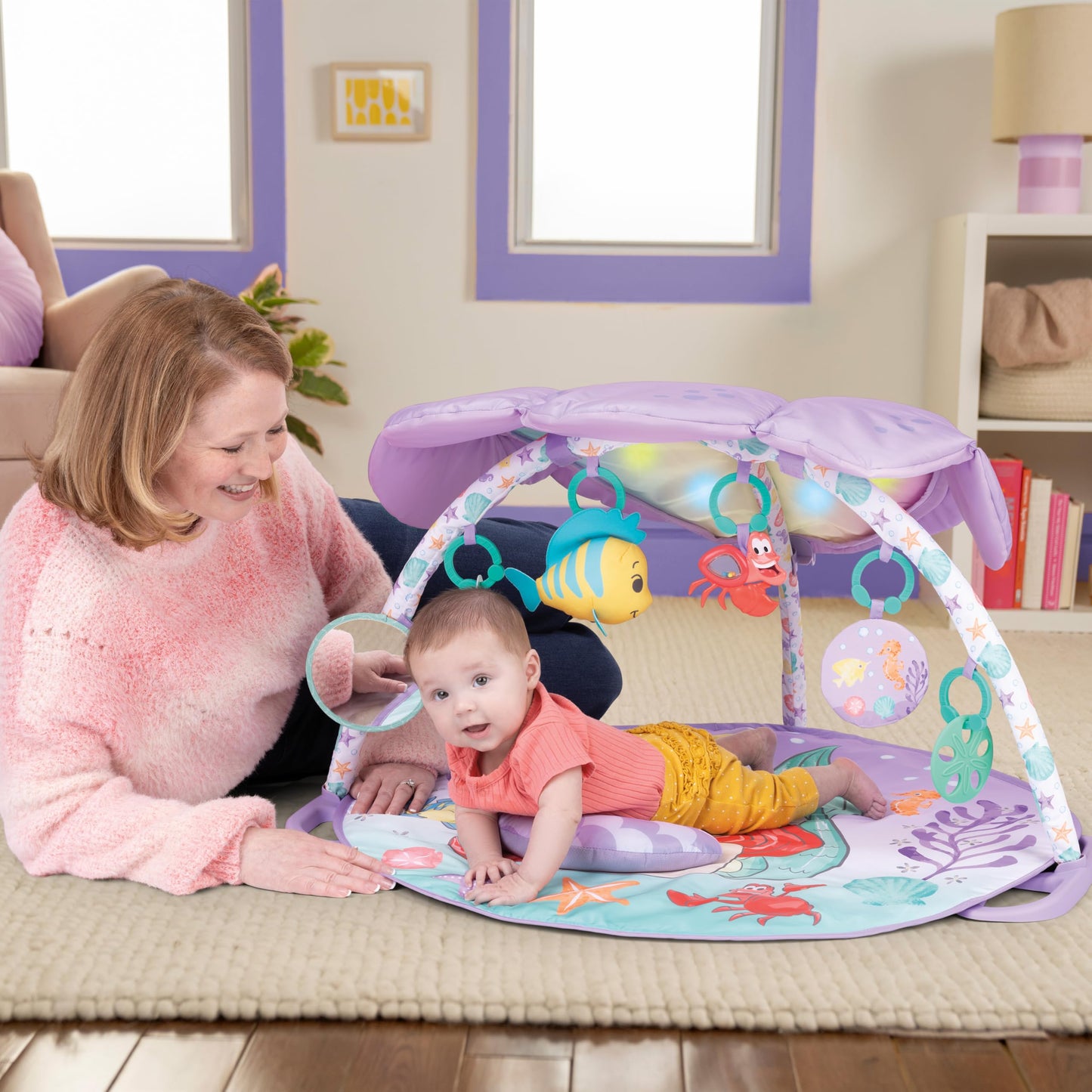 Bright Starts Disney Baby The Little Mermaid muusikaline mängumatt valgustega