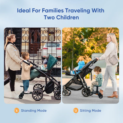 BugyKido universaalne seisulaud ja iste vankrile, koos organiseerimiskotiga, must