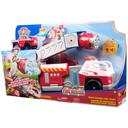 Paw Patrol Fire Rescue Deluxe Marshalli tuletõrjeauto helide, tuleefektide ja miniautoga