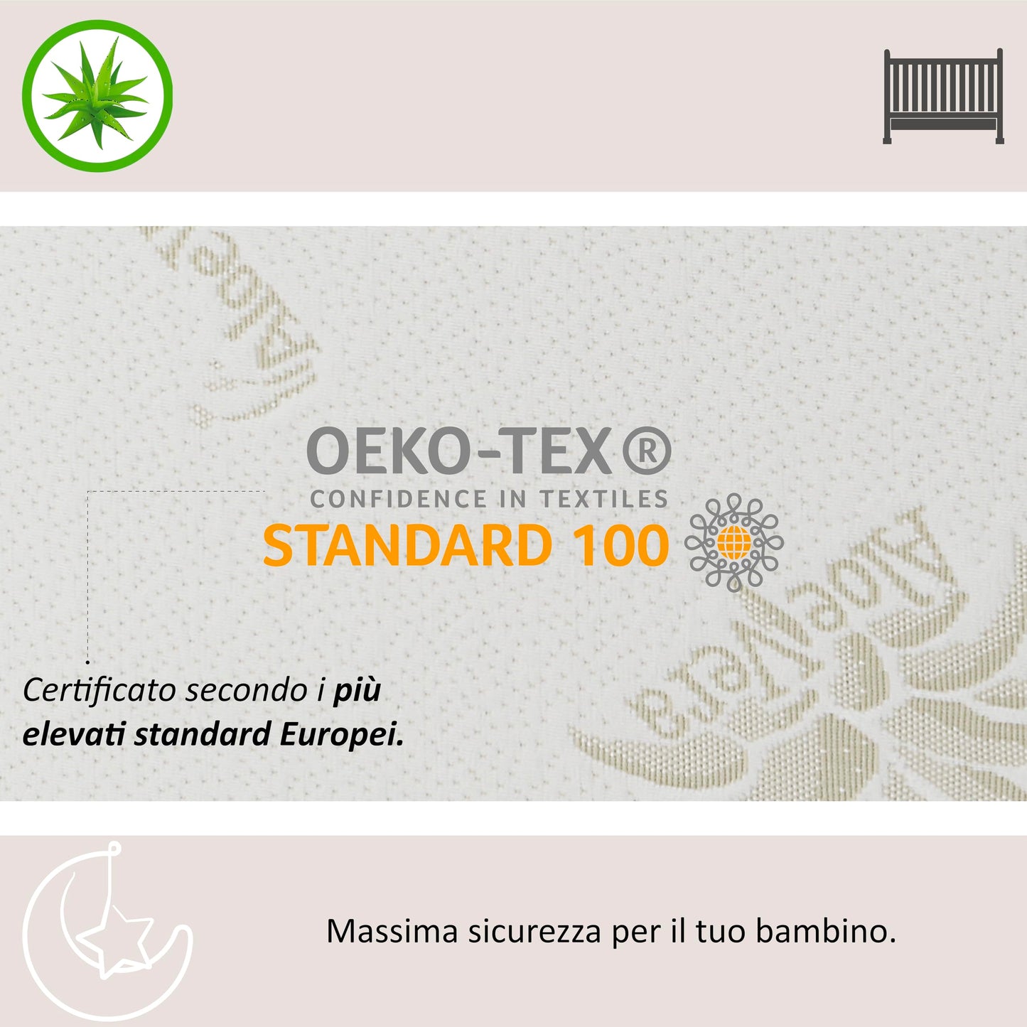 Italbaby Aloe Vera beebimadrats 60 x 125 x 11 cm