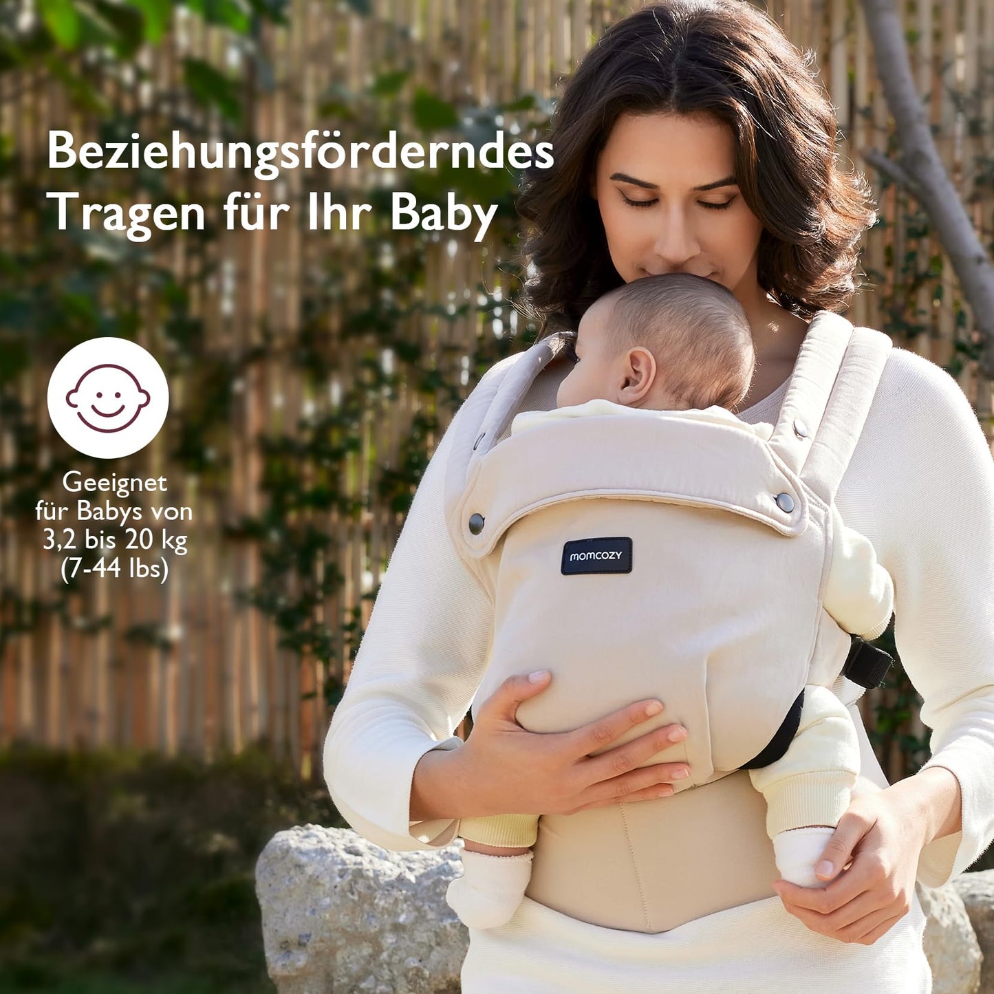 Momcozy beebikandja BC001-1, khaki, 3-24 kuud, 3,2-20 kg