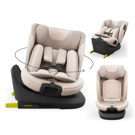 Kinderkraft I-GROW 2 PRO turvatool 0-36 kg, i-Size 40-150 cm, 360° pööratav, beež
