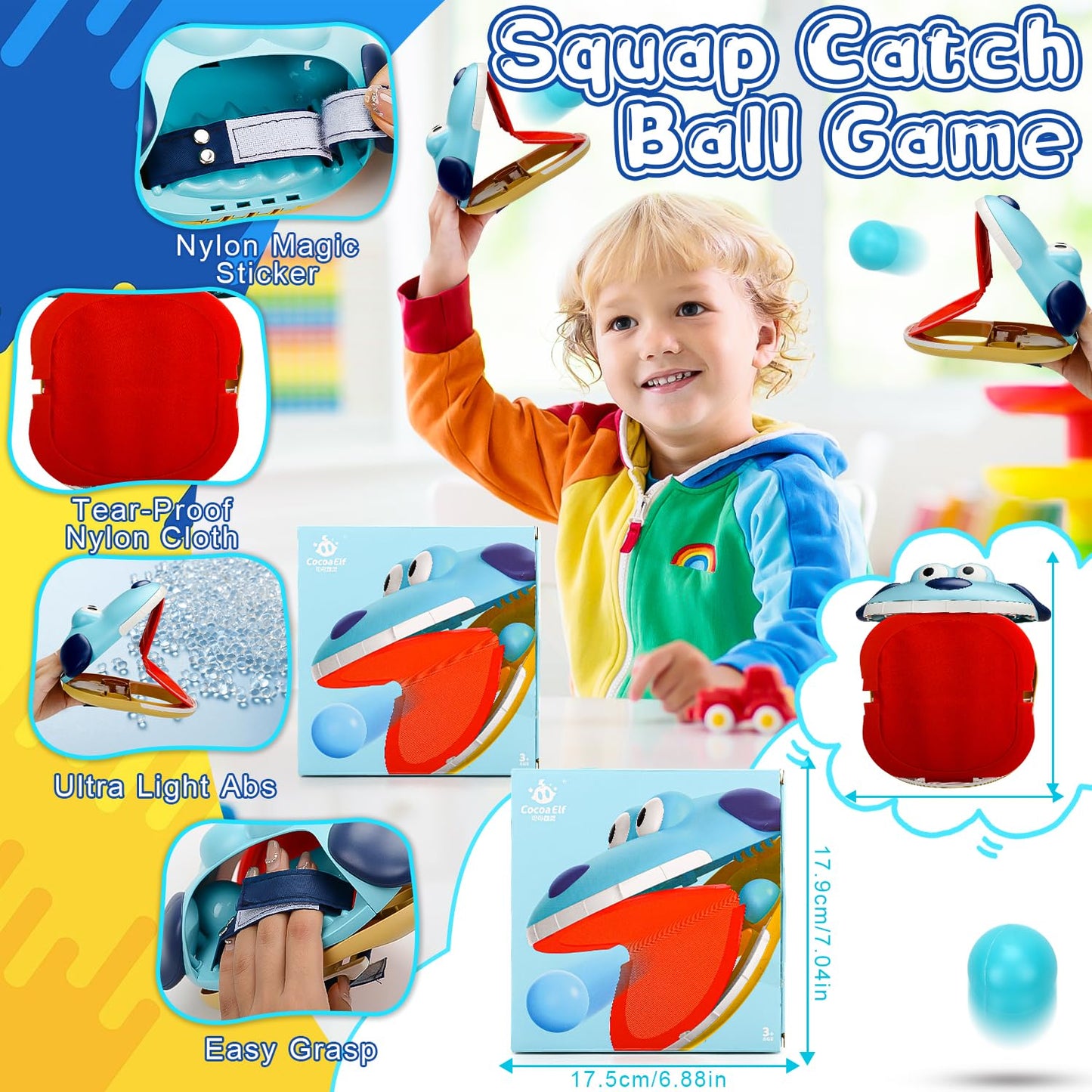 Squap viska-ja-püüa pallimäng lastele (alates 6 a)