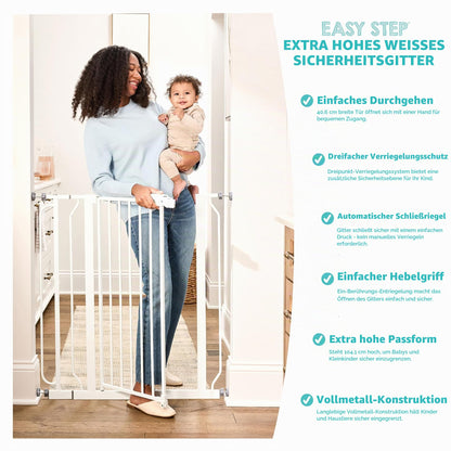Regalo Easy Step Extra Tall turvavärav, valge, 73,6–90 cm, 91,4 cm kõrge