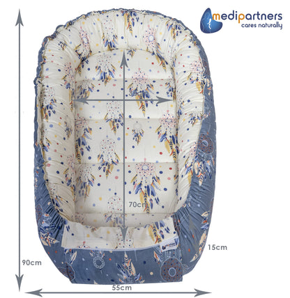 Medi Partners beebipesa komplekt vastsündinule, 5-osaline, tumesinine/unenägudepüüdja
