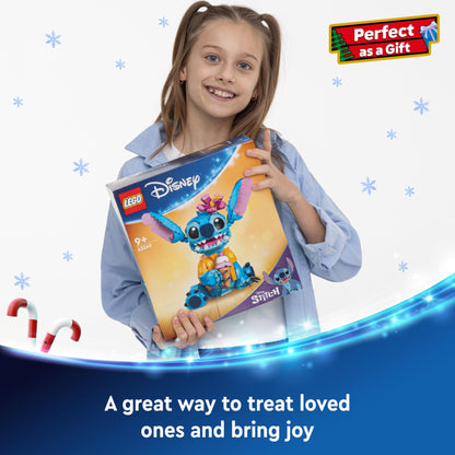 LEGO Disney Stitch 43249 ehitusfiguur jäätise ja lillekaunistusega