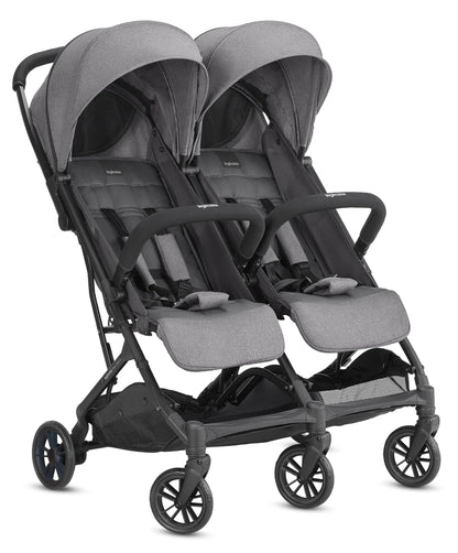 Inglesina Twin Sketch kahekohaline jalutuskäru, hall, ultrakerge ja kompaktne