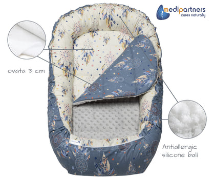 Medi Partners beebipesa komplekt vastsündinule, 5-osaline, tumesinine/unenägudepüüdja