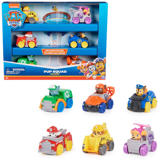 Paw Patrol Pup Squad Racers 6-osaline miniautode komplekt (6 cm)