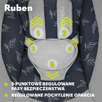 Lionelo Ruben elektriline beebikiik, kuni 9 kg, hall-türkiis