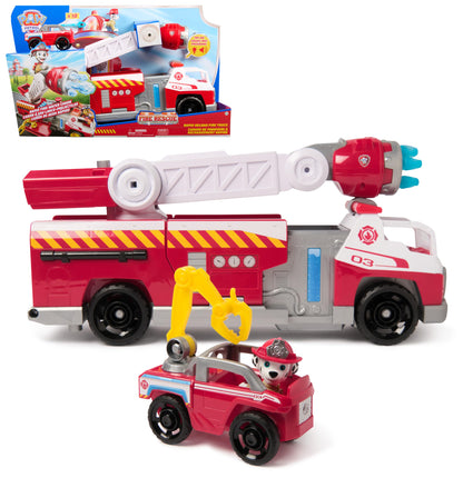 Paw Patrol Fire Rescue Deluxe Marshalli tuletõrjeauto helide, tuleefektide ja miniautoga