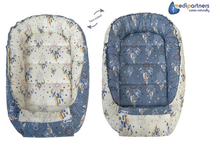 Medi Partners beebipesa komplekt vastsündinule, 5-osaline, tumesinine/unenägudepüüdja