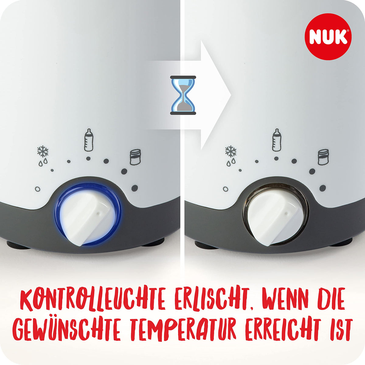 NUK Thermo 3in1 pudelisoojendaja, valge, EU-pistik