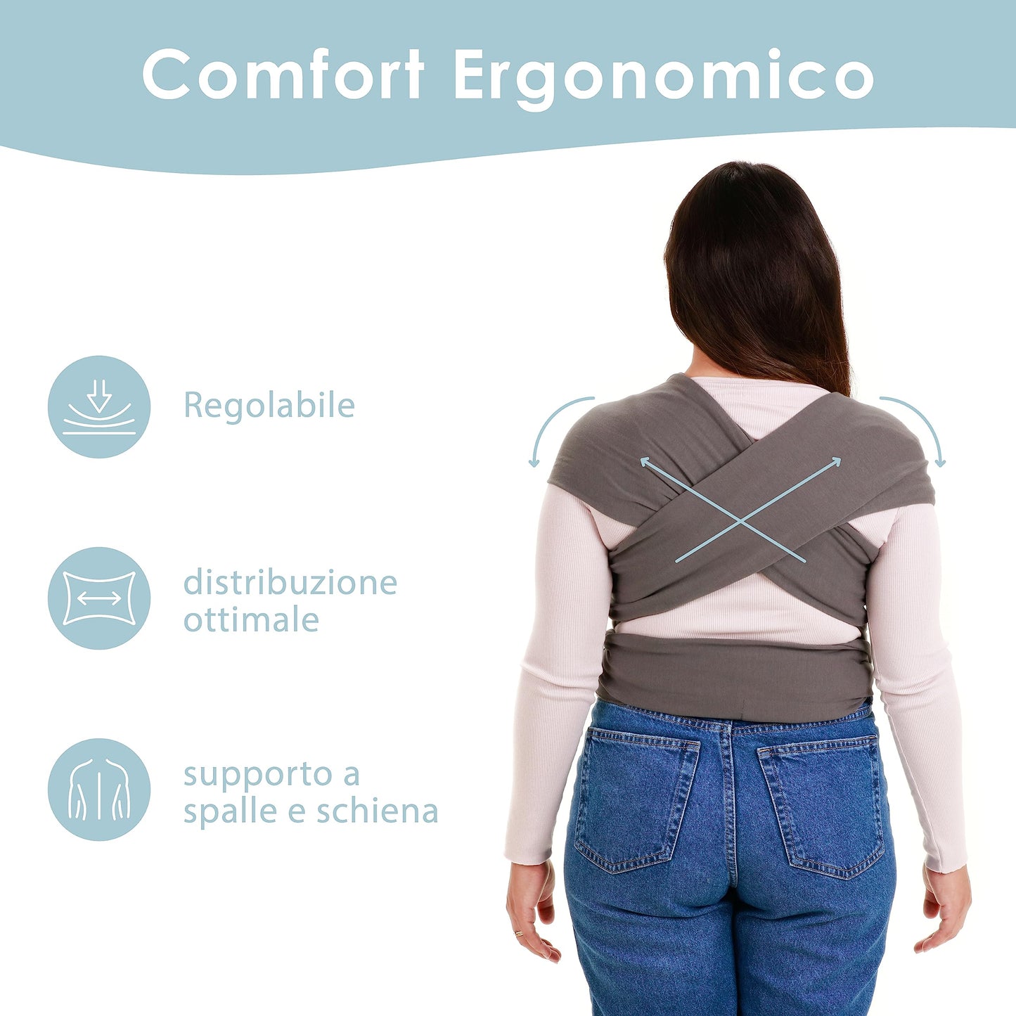 Sleepy Wrap beebikandelina, hall, kuni 15 kg