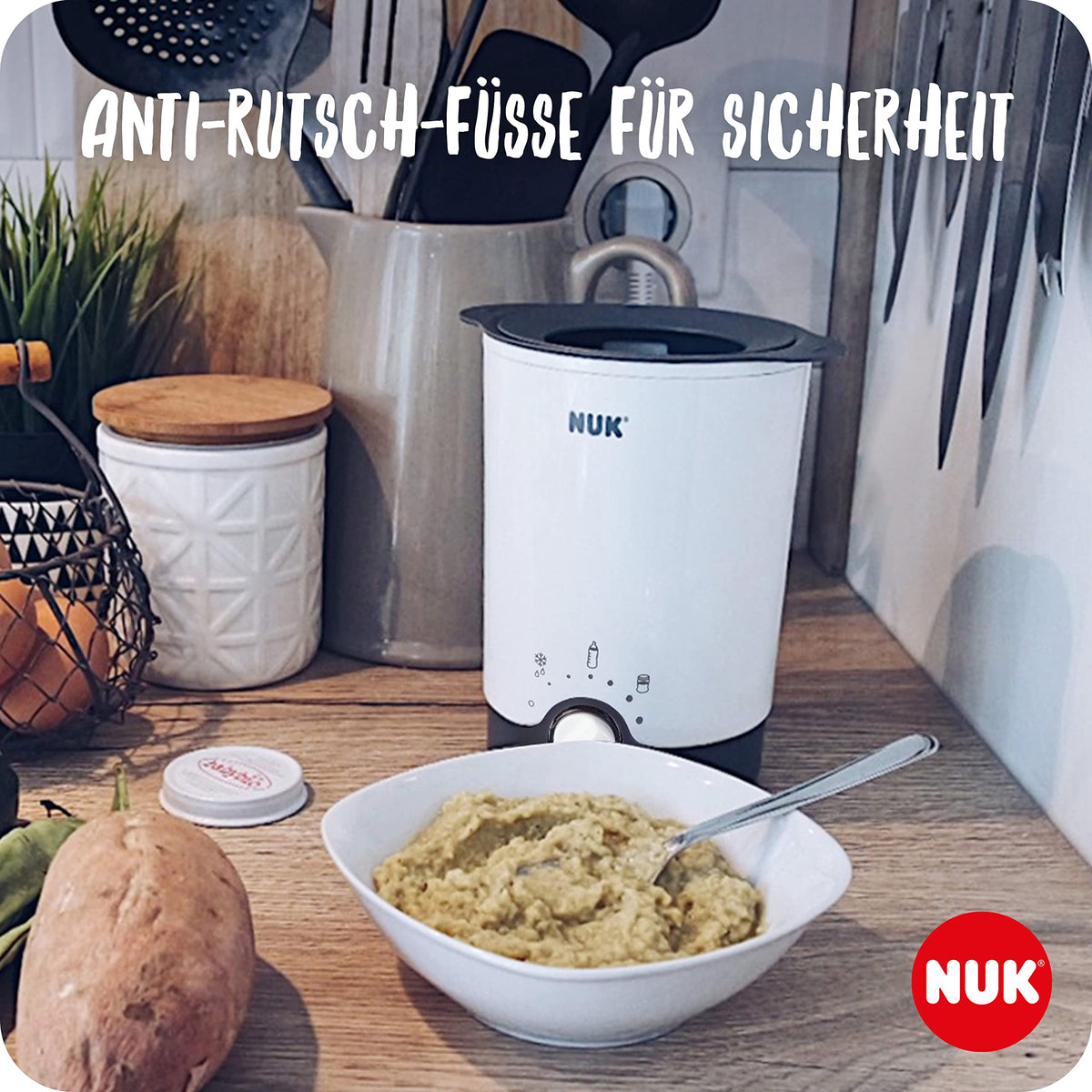 NUK Thermo 3in1 pudelisoojendaja, valge, EU-pistik