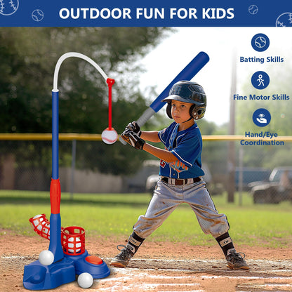 SKERITO laste pesapallikomplekt 4-ühes (T-Ball), sinine, 3–7 a