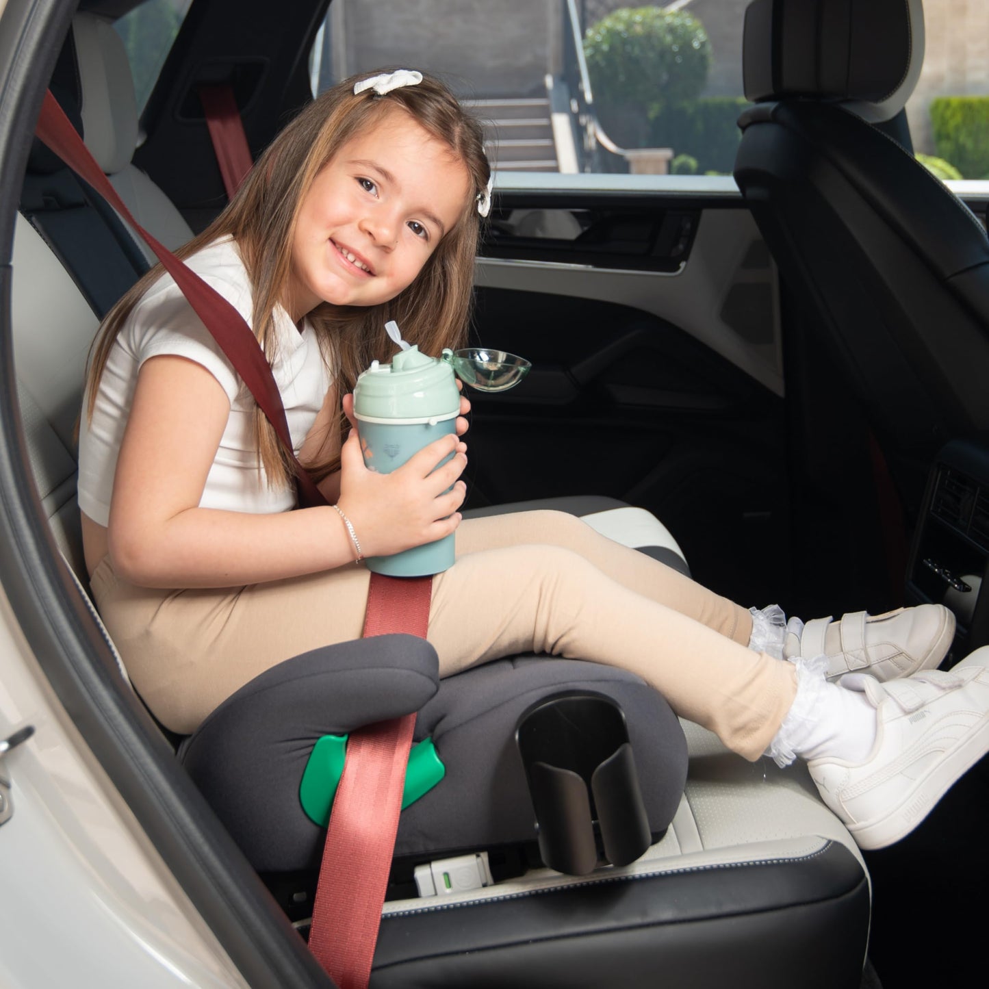 Kikka Boo i-Pop turvatooli istmekõrgendus, i-Size, ISOFIX, 22–36 kg, roheline