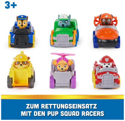 Paw Patrol Pup Squad Racers 6-osaline miniautode komplekt (6 cm)