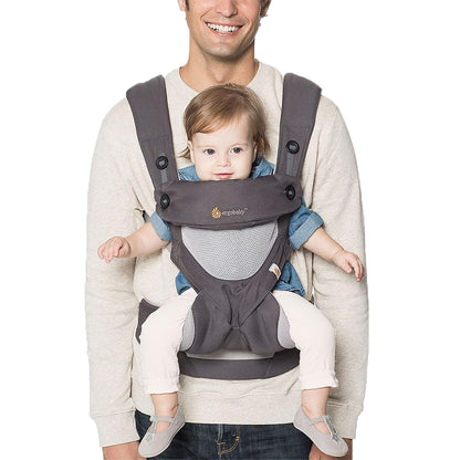 Ergobaby 360 Cool Air Mesh ergonoomiline kandekott, Carbon Grey (5,5–20 kg)