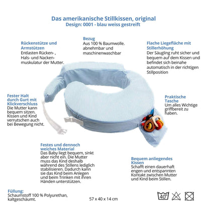 My Brest Friend imetamispadi, sinise-valge triibuline
