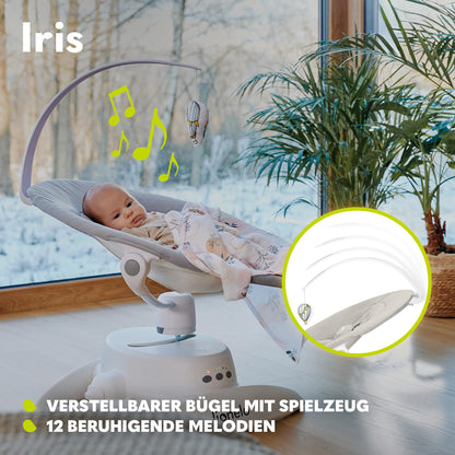 Lionelo Iris elektriline beebikiik 360° pöörlev, beež, kuni 9 kg