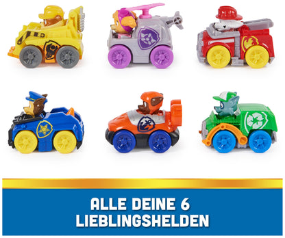 Paw Patrol Pup Squad Racers 6-osaline miniautode komplekt (6 cm)
