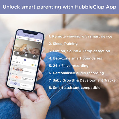 Hubble Connected Nursery Pal Cloud beebimonitor WiFi-kaamera ja 5-tollise ekraaniga
